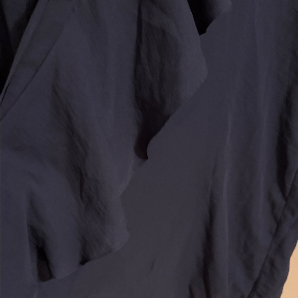Chic Navy Ruffled Pajama Set - Picture 4 of 7
